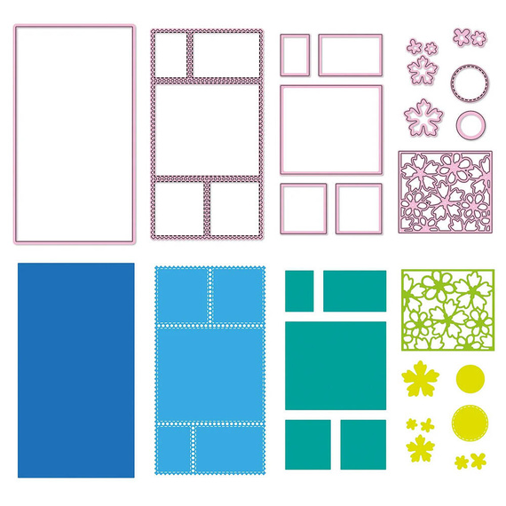 Wykrojnik - Nellie`s - MFD176 baza kartki kwiaty